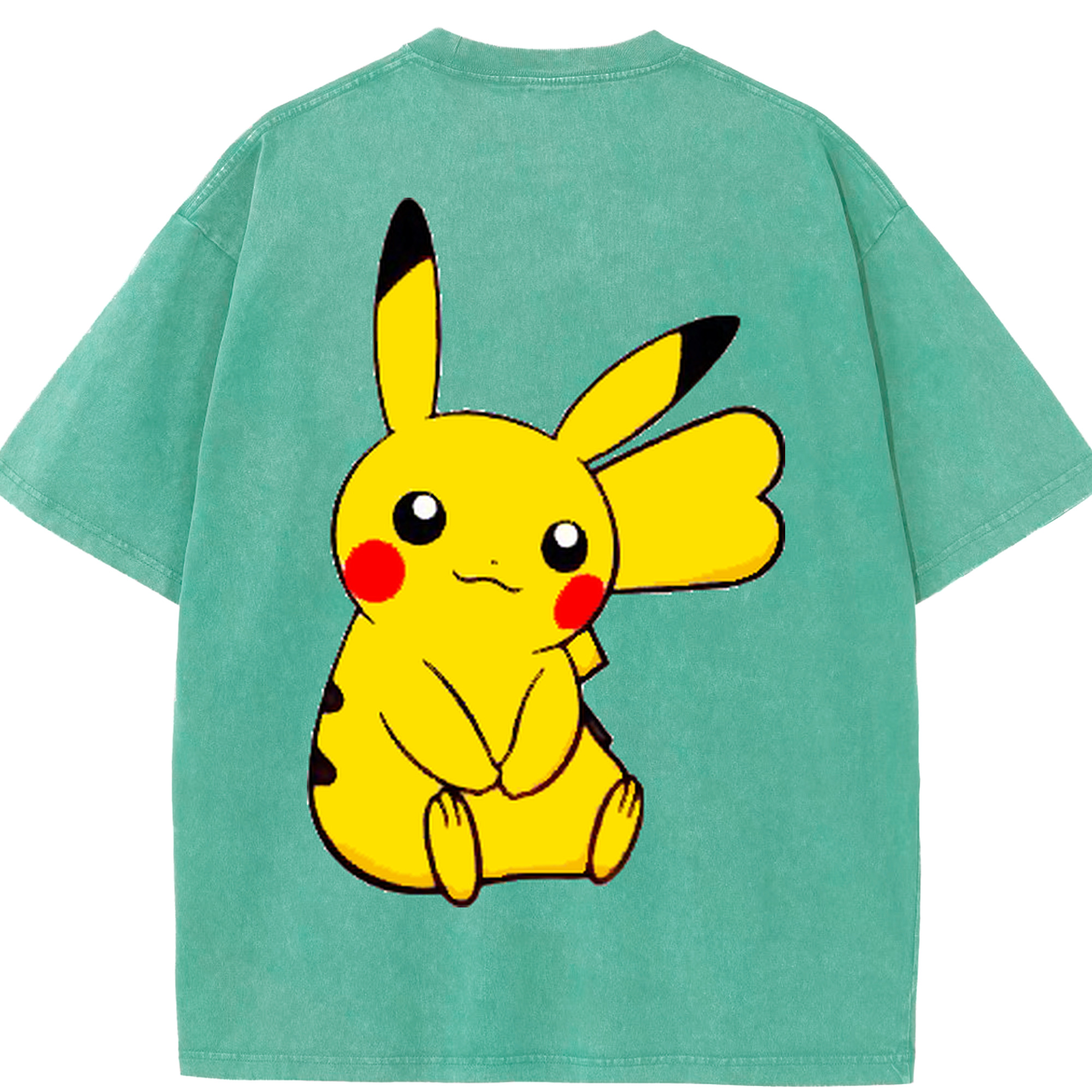 （画像用） ポケットモンスター Pokémon 綿100% ヴィンテージ風 半袖Tシャツ（背面プリント）